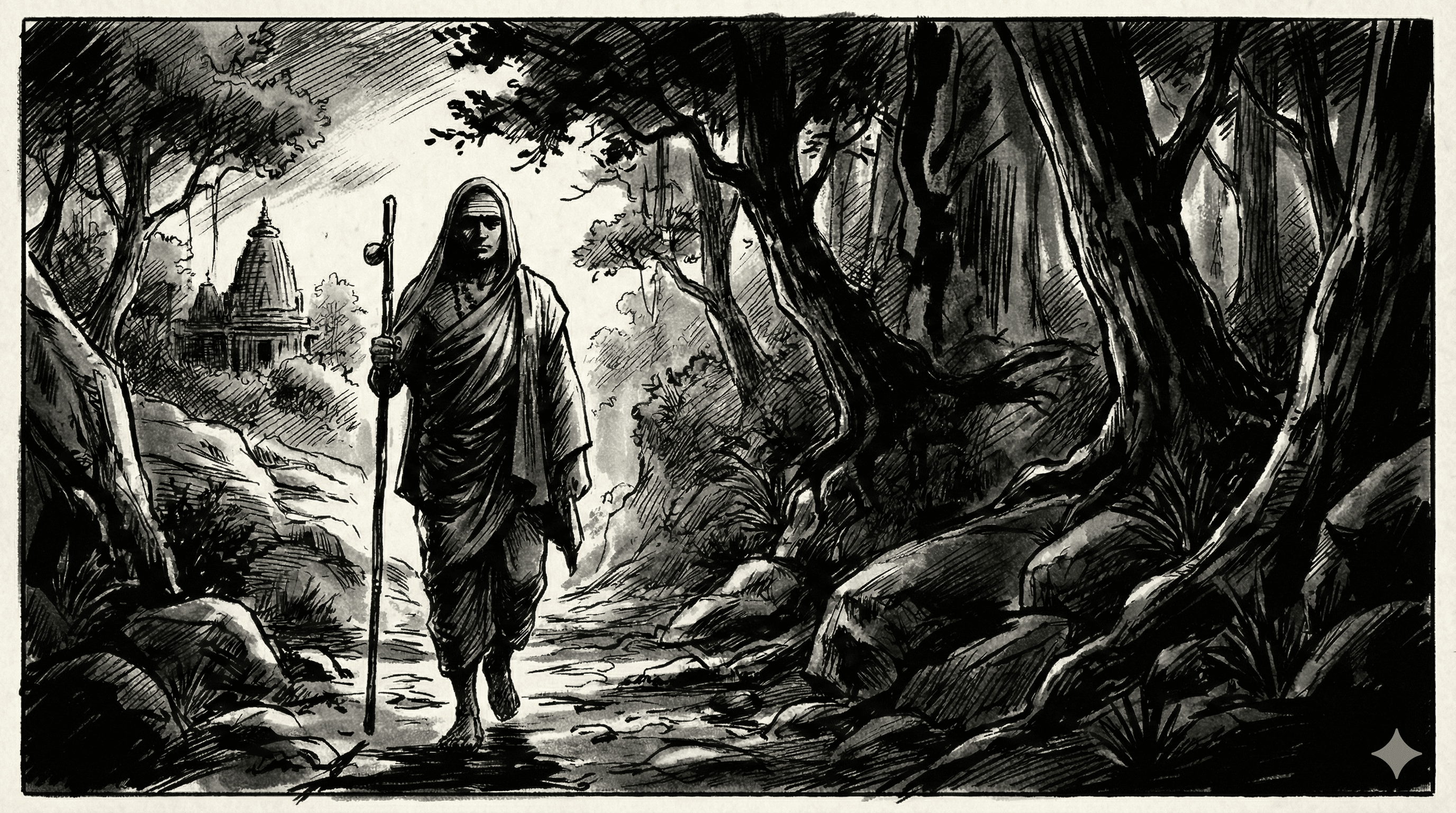 Adi Shankaracharya on pilgrimage — Shaankara Jyoti Prakasha